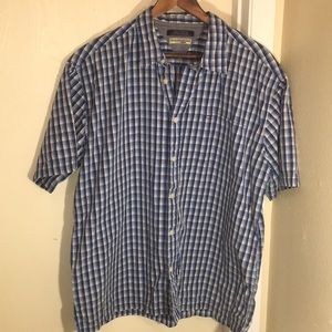 Tommy Hilfiger blue button up shirt